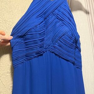 Bill Levkoff Royal Blue Pleated Bodice Wedding Dress